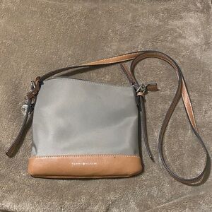 Tommy Hilfiger Two-Tone Crossbody Bag in Gray and Tan
